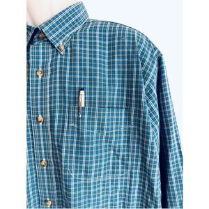 L L Bean Men XL Tall Plaid Button Down Shirt Wrinkle Free Traditional Fit 503308